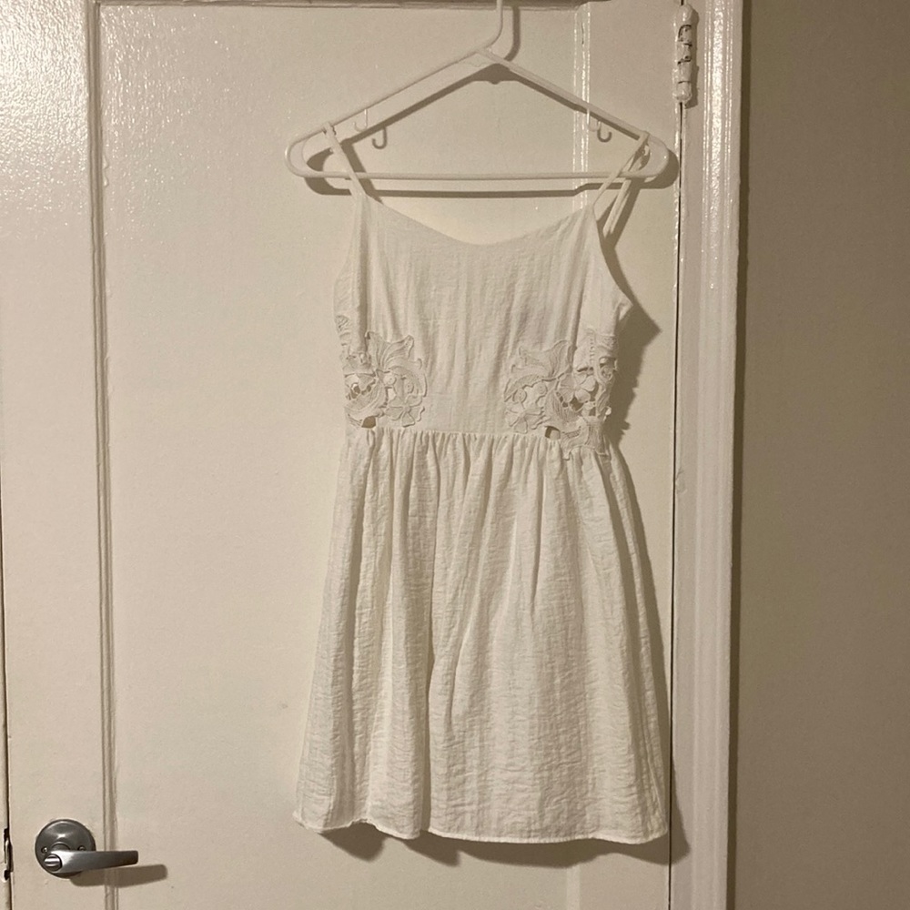Aqua White Dress